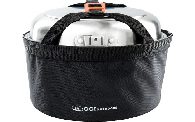 GSI Glacier Stainless Camper Cook Set Incl. Bolsa De Embalaje 1 GSI Glacier Stainless Camper Cook Set Incl. Bolsa De Embalaje
