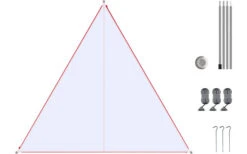 Bent Canvas Plain Set Tarp Ocean Wave / Zipper Orange -Brunner Ventas 251467 1777552 3