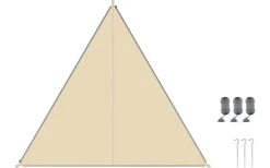 Toldo TC- Zip-Protect De Lona Simple Conectable 250 X 250 X 250 Cm Ocre