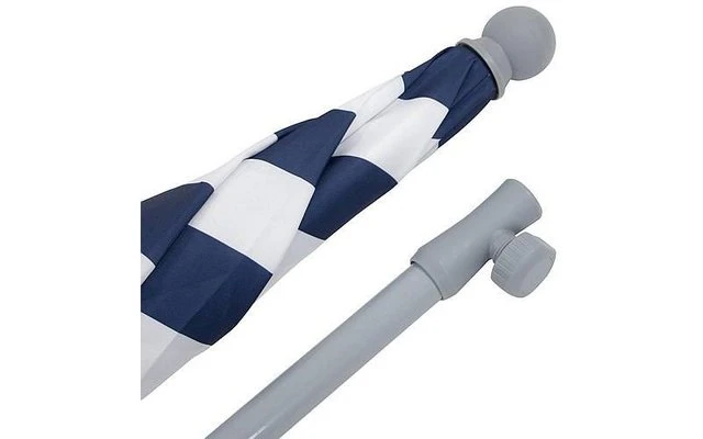 Bo-Camp Parasol A Rayas 165 Cm Azul/blanco 4 Bo-Camp Parasol A Rayas 165 Cm Azul/blanco - Imagen 4