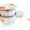 GSI Base Inoxidable Camper Set De Cocina Medio 6 Piezas 2 Ollas 2 / 3 Litros Sartén 22,8 Cm